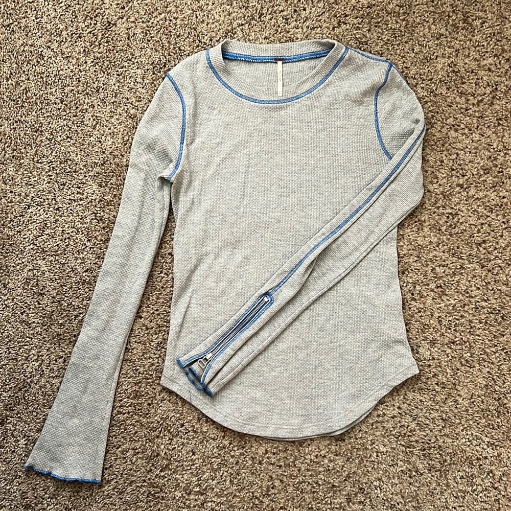 Free People Gray Long Sleeve